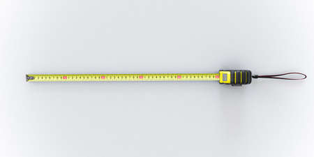 measuring tape isolated on white background 3d illustrationの写真素材