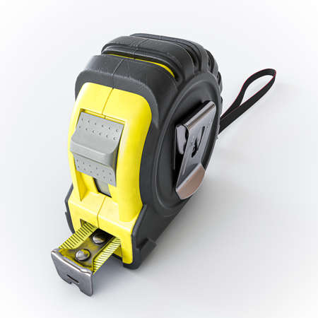 measuring tape isolated on white background 3d illustration