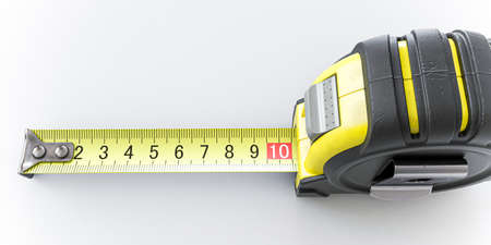 measuring tape isolated on white background 3d illustration