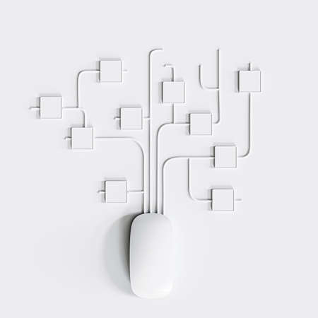 computer mouse isolated on white background 3d illustration