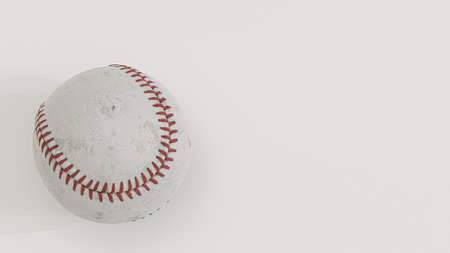 baseball ball isolated on white background 3d illustrationの写真素材