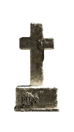 tombstone isolated on black background 3d illustrationの写真素材