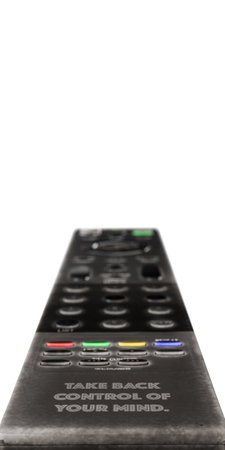 remote control isolated on white background 3d illustrationの写真素材