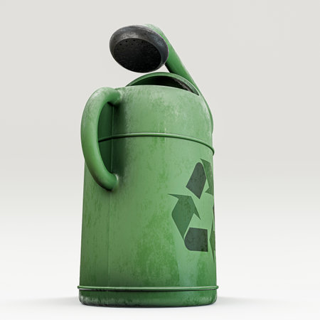 watering can isolated on white background 3d illustrationの写真素材