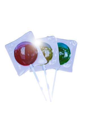 lollypop isolated on white background 3d illustrationの写真素材