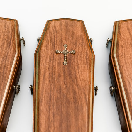 coffin isolated on white background 3d illustration