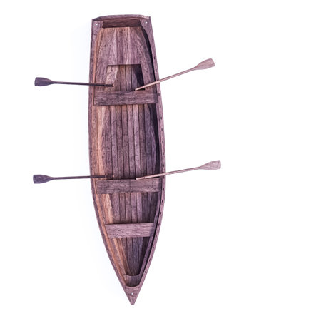 rowboat isolated on white background 3d illustrationの写真素材