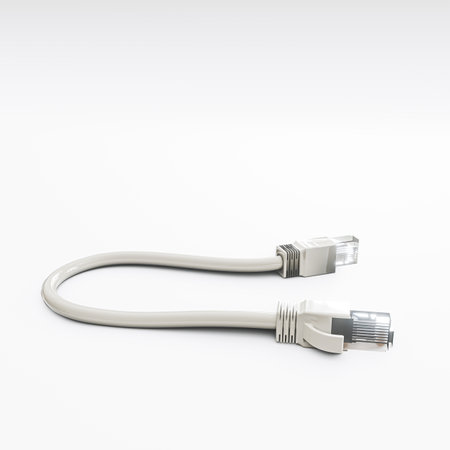 ethernet cable isolated on white background 3d illustration