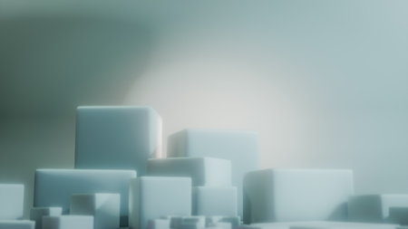abstract cubes isolated on white background 3d illustration