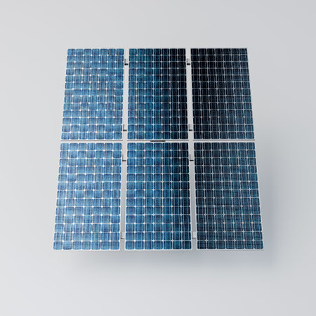 solar panel isolated on white background 3d illustraion