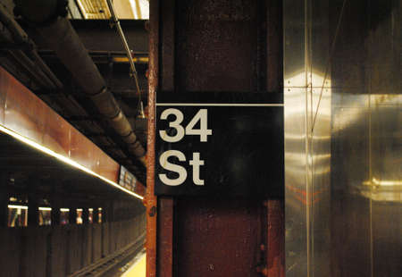 Subway Sign 34th Streetのeditorial素材