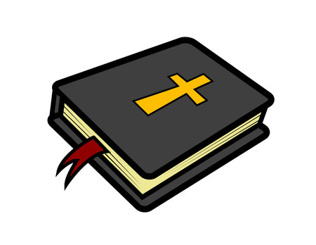 cartoon vector illustration of a Bibleのイラスト素材