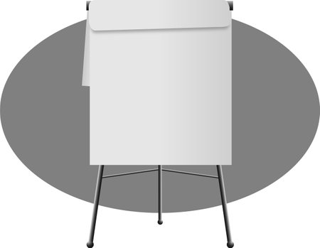 cartoon vector illustration of a flip chartのイラスト素材