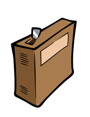 cartoon vector illustration of a food ingredients boxのイラスト素材