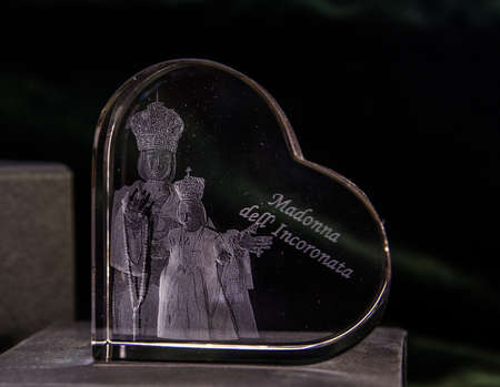 3d photo crystal engraving for Companies operating in the sector of the incision of the Crystalsの写真素材
