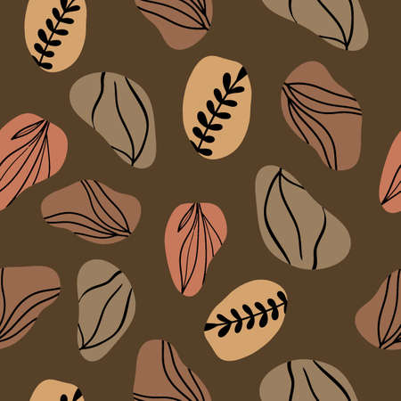 Boho Aesthetic Seamless Pattern for Textileのイラスト素材