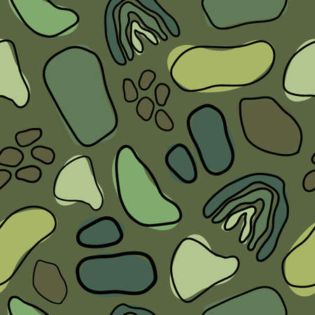 Hand Drawn Simple Abstract Seamless Pattern Graphicのイラスト素材