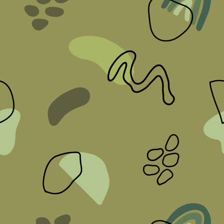 Hand Drawn Simple Graphic Abstract Seamless Patternのイラスト素材
