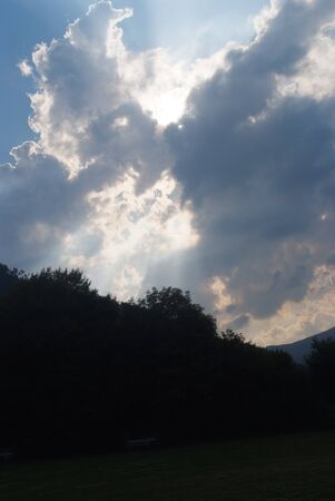 incoming cloudsの写真素材