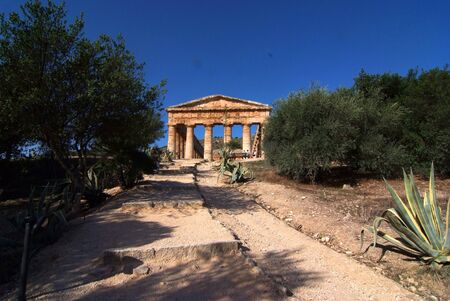 Temple of Segesta Sicilyの写真素材