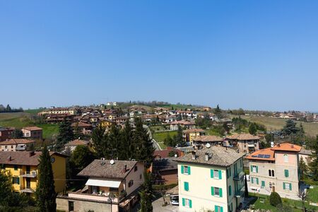 panorama hills of Castelvetro di Modenaの写真素材