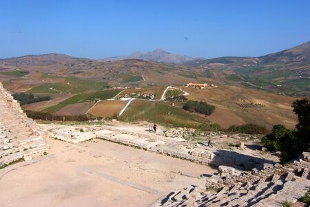 ancient Greek amphitheaterの写真素材