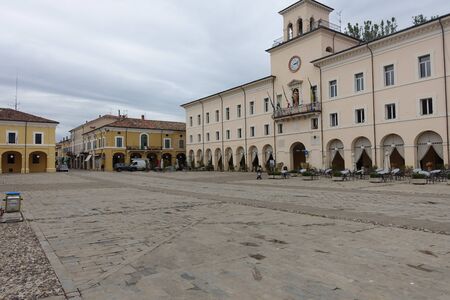 piazza di cervia tourist resort of emilia romagnaの写真素材