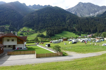 mountain campingのeditorial素材