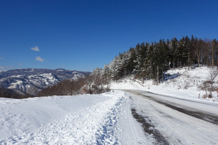 ski resort of the Medenese Apennine peakの写真素材
