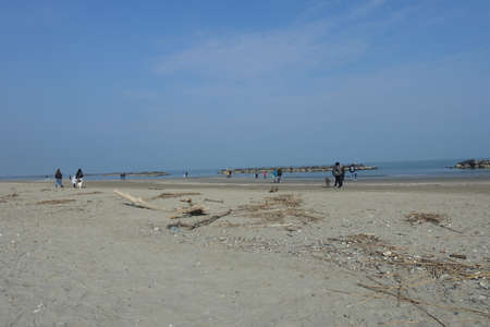 sea on the coast of Ferrara beachesの写真素材