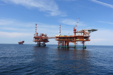 methane gas extraction platformsの写真素材