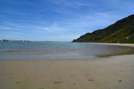 fiorenzuola di focara beach san bartolomeo natural park in pesaroの写真素材
