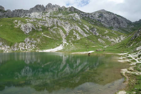 lakes of olbe in sappadaの写真素材