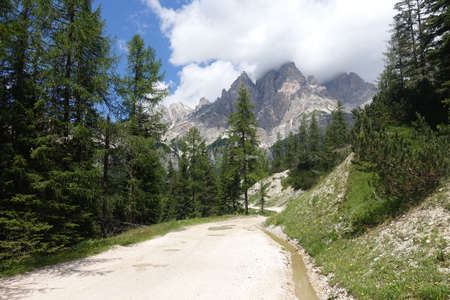 monte cristal dolomites of the venetoの写真素材
