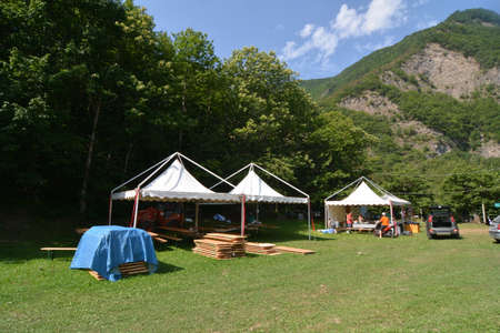 gazebo equipment for partyの写真素材