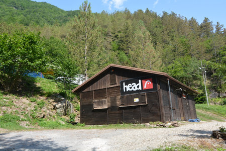 mountain cottage tool shedの写真素材