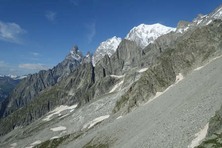 mont blanc aosta valleyの写真素材