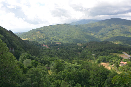 Tuscan-Emilian Apennines near Gubbioの写真素材