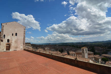 view of gubbio region of umbriaの写真素材