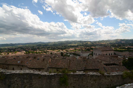 view of gubbio region of umbriaの写真素材