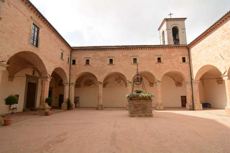 inside of the Verna Franciscan monastery in the Casentinoの写真素材