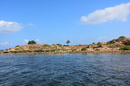 island of mozia city of marsala in sicilyの写真素材
