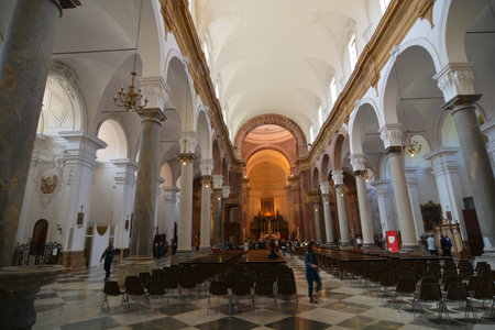 Mother church of S. Tommaso Canterbury in Marsala Sicilyの写真素材
