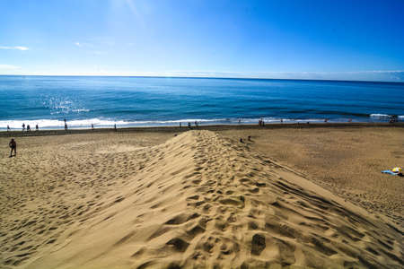 dunes of maspalomas island gran canariaの写真素材