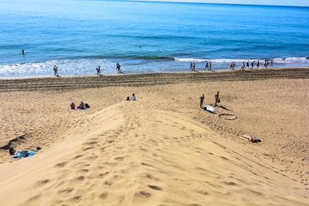 dunes of maspalomas island gran canariaの写真素材