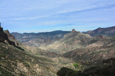 mountain symbol roque il nublo gran canariaの写真素材