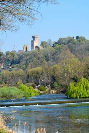 Scaliger castle in borghetto valeggio sul mincioの写真素材