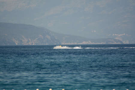 krk island with emerald seaの写真素材