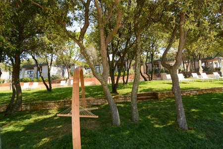 playground on the shore of the beach in istriaの写真素材
