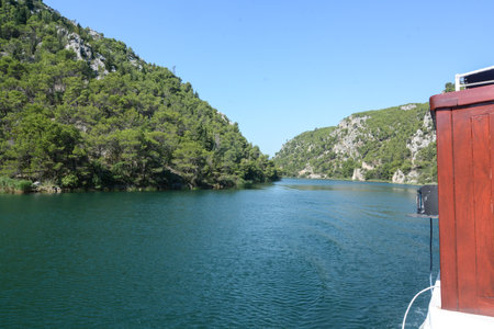 river in natural park of krkaの写真素材